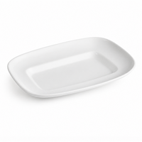 White Nube Medium Rectangle Serving Platter | Bone & Brass