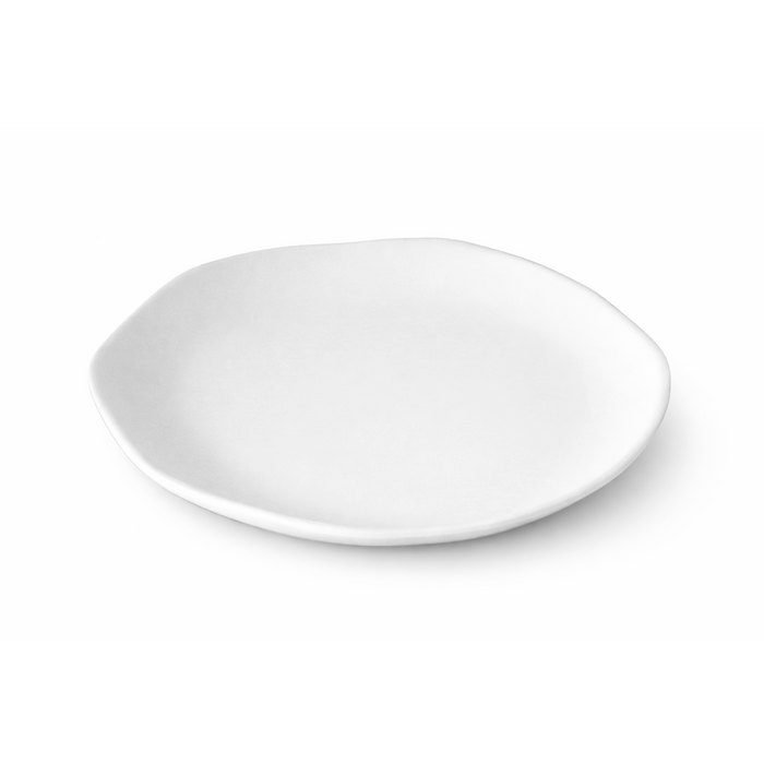 White Nube Salad Plate Set of 4 | Bone & Brass