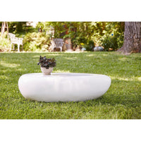 White River Stone Coffee Table, Small - Table Side View | Bone & Brass