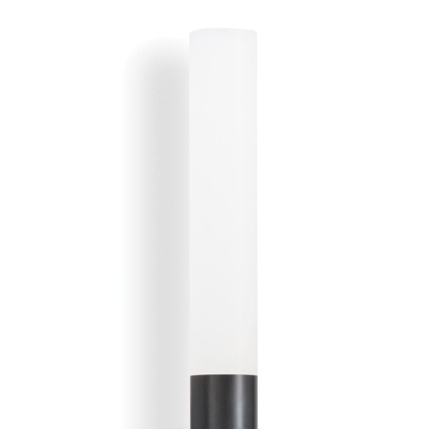 Wick Oil Rubbed Bronze Hilo Sconce, a modern vertical fixture with a frosted acrylic bulb cover.