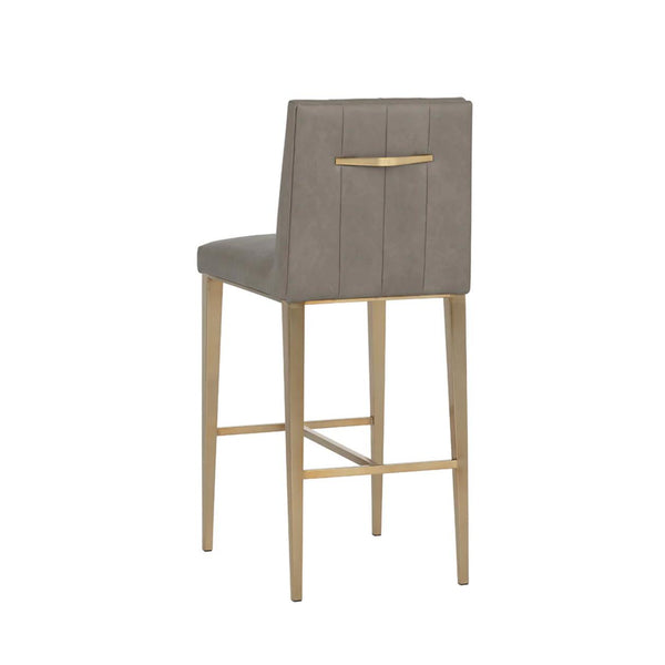 Wilbur Barstool - Ivanhoe Mineral - Stool Side View | Bone & Brass