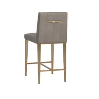Wilbur Counter Stool - Ivanhoe Mineral - Stool Side View | Bone & Brass