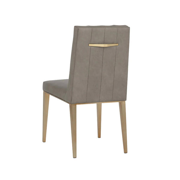 Wilbur Dining Chair - Ivanhoe Mineral, Set 2 - Chair Side View | Bone & Brass