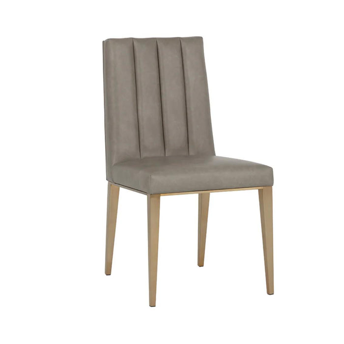 Wilbur Dining Chair - Ivanhoe Mineral, Set 2 | Bone & Brass