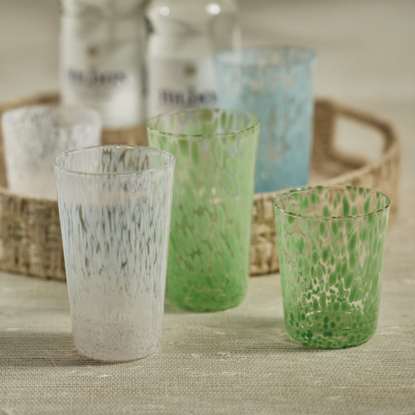 William Green Speckled Highball Glasses, Set 6 - Glass Detail | Bone & Brass