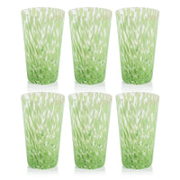 William Green Speckled Highball Glasses, Set 6 - Glass Side View | Bone & Brass