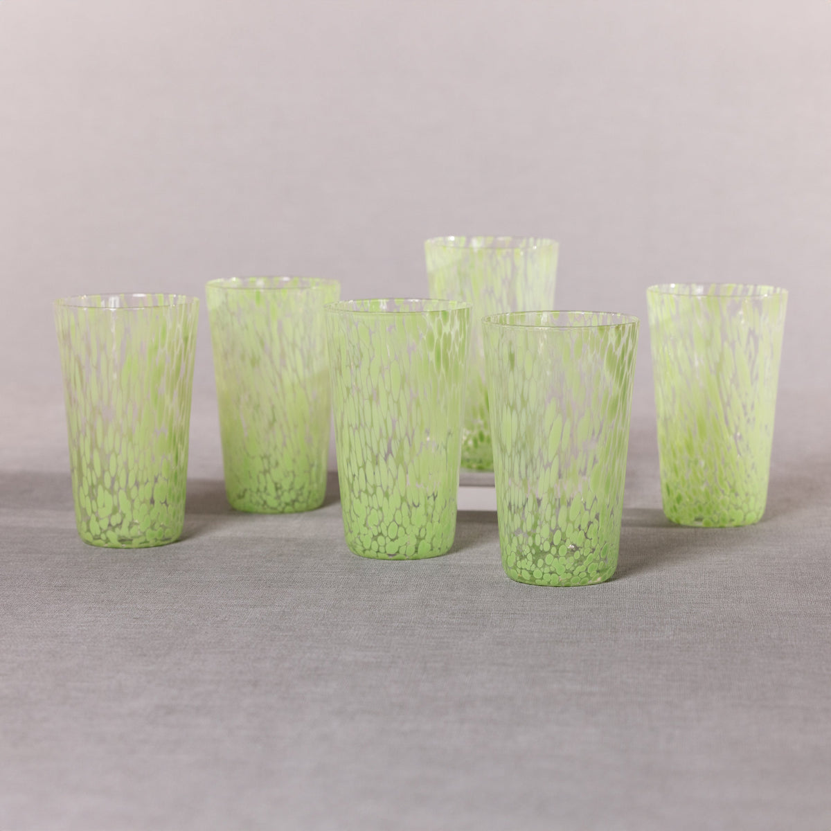 William Green Speckled Highball Glasses, Set 6 - Glass Close Up | Bone & Brass