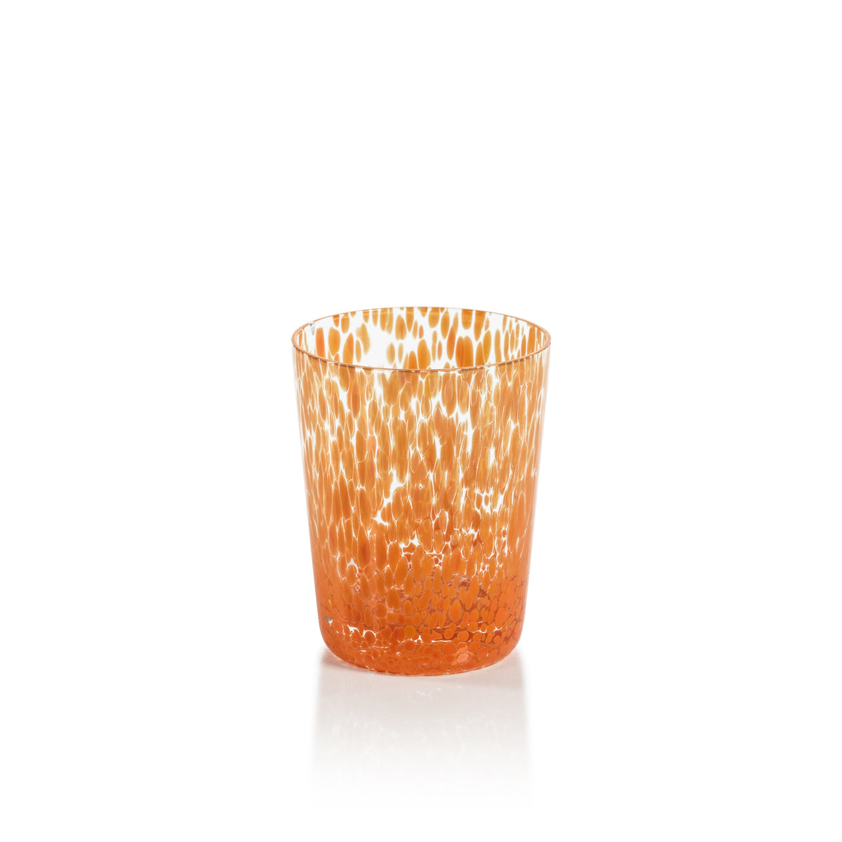 William Orange Speckled Glass Tumblers, Set 6 | Bone & Brass