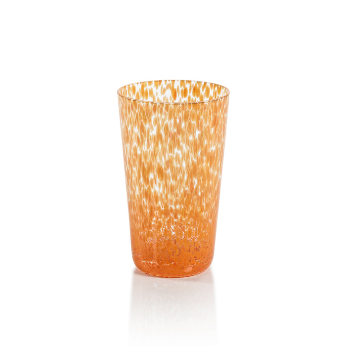 William Orange Speckled Highball Glasses, Set 6 | Bone & Brass