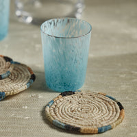 William Turquoise Speckled Glass Tumblers, Set 6 - Tumbler Detail | Bone & Brass