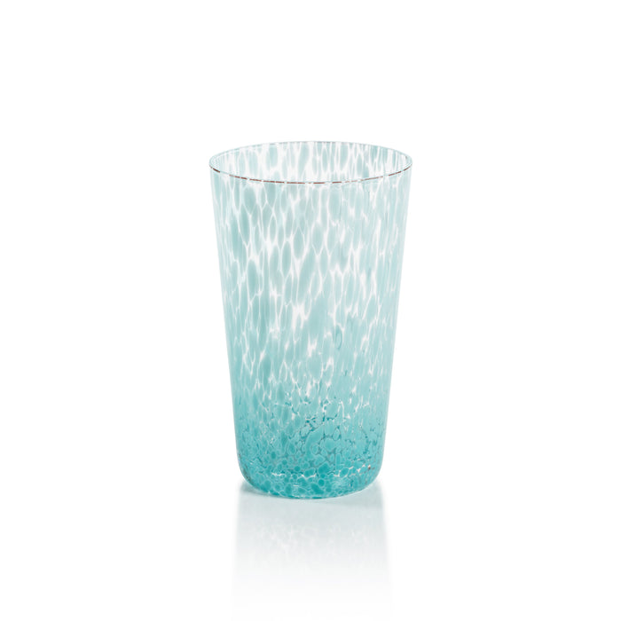 William Turquoise Speckled Highball Glasses, Set 6 | Bone & Brass