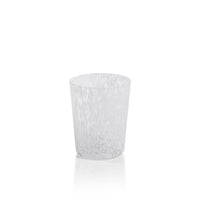 William White Speckled Glass Tumblers, Set 6 | Bone & Brass