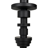 Wilton floor lamp base with stacked black steel discs, contemporary design.