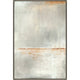 Abstract giclee painting with subtle gray, white, and warm rust tones, framed in a thin border.