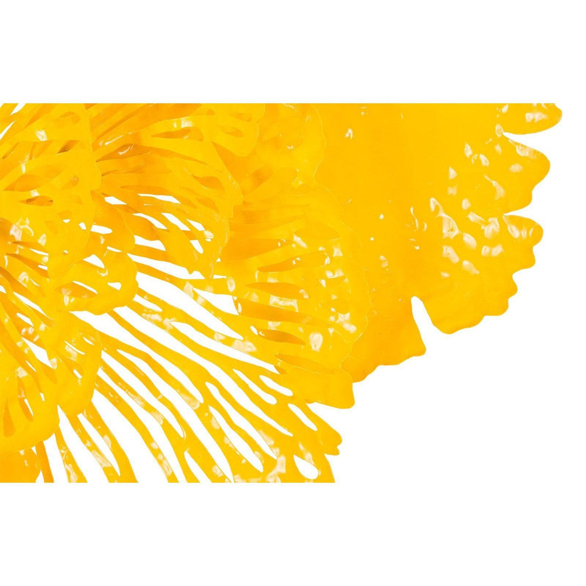 Yellow Dandelion Metal Wall Art, Medium - Wall Decor Frame Detail | Bone & Brass