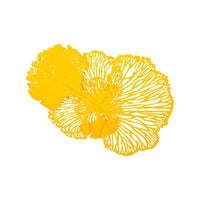 Yellow Dandelion Metal Wall Art, Medium - Wall Decor Close Up | Bone & Brass