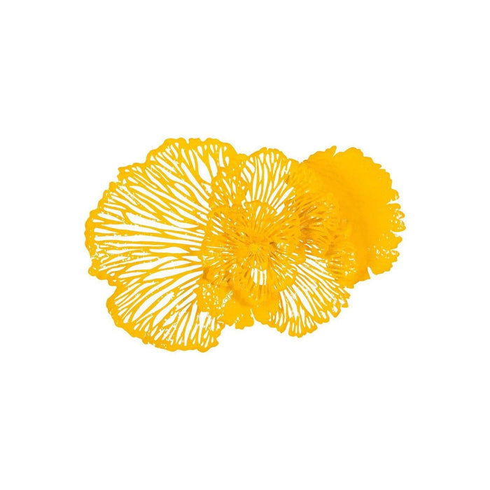 Yellow Dandelion Metal Wall Art, Medium | Bone & Brass