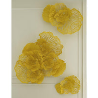 Yellow Flower Wall Art, Large - Wall Decor Frame Detail | Bone & Brass