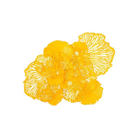 Yellow Flower Wall Art, Large | Bone & Brass