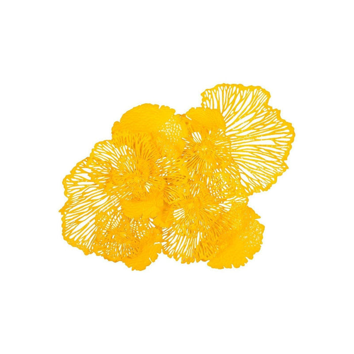 Yellow Flower Wall Art, Large | Bone & Brass