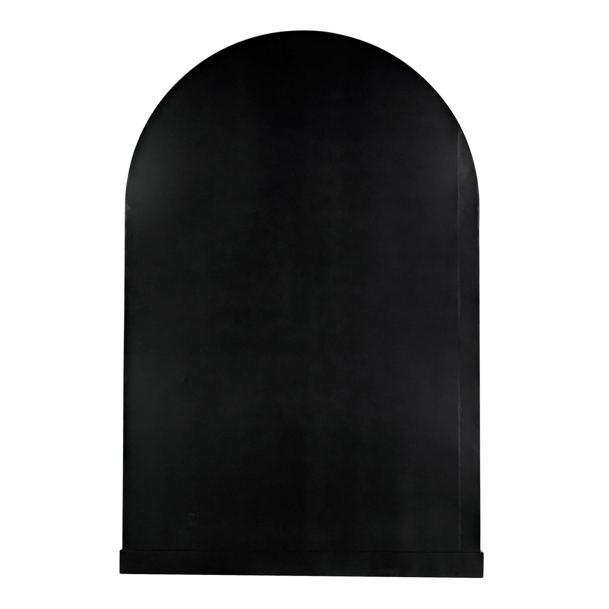 Yoke Black Steel Arched Hutch, 80"H industrial modern design.