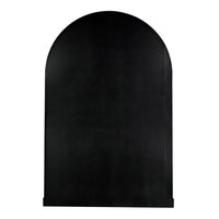 Yoke Black Steel Arched Hutch, 80"H industrial modern design.