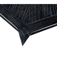 Yolanda Coffee Table with sombre finish, crafted from mindi wood, featuring a sophisticated, edgy design.