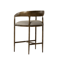 Zanatta Hammered Brass Counter Stool