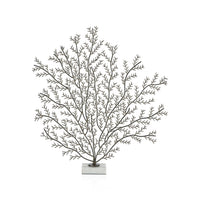 Zinc Coral Branch Metal Sculpture on Marble Base | Bone & Brass