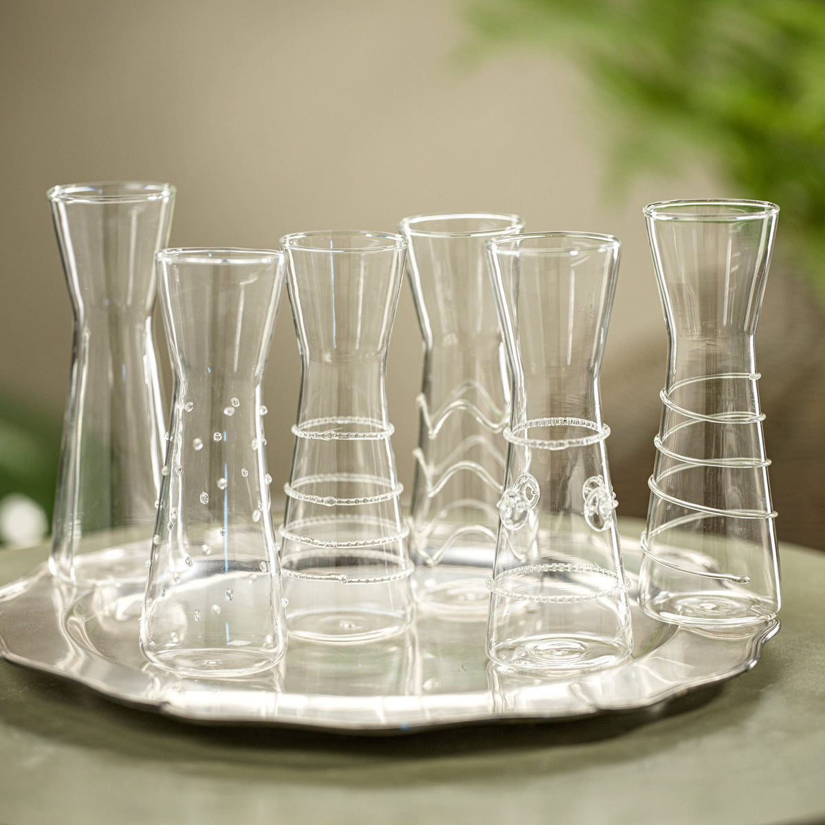 Zain Assorted Glass Carafe Set of 6