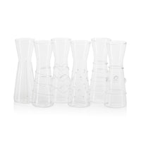 Zalli Assorted Glass Carafe Set of 6
