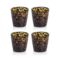 Sierra Tortoise Glass Tumbler, Set of 4