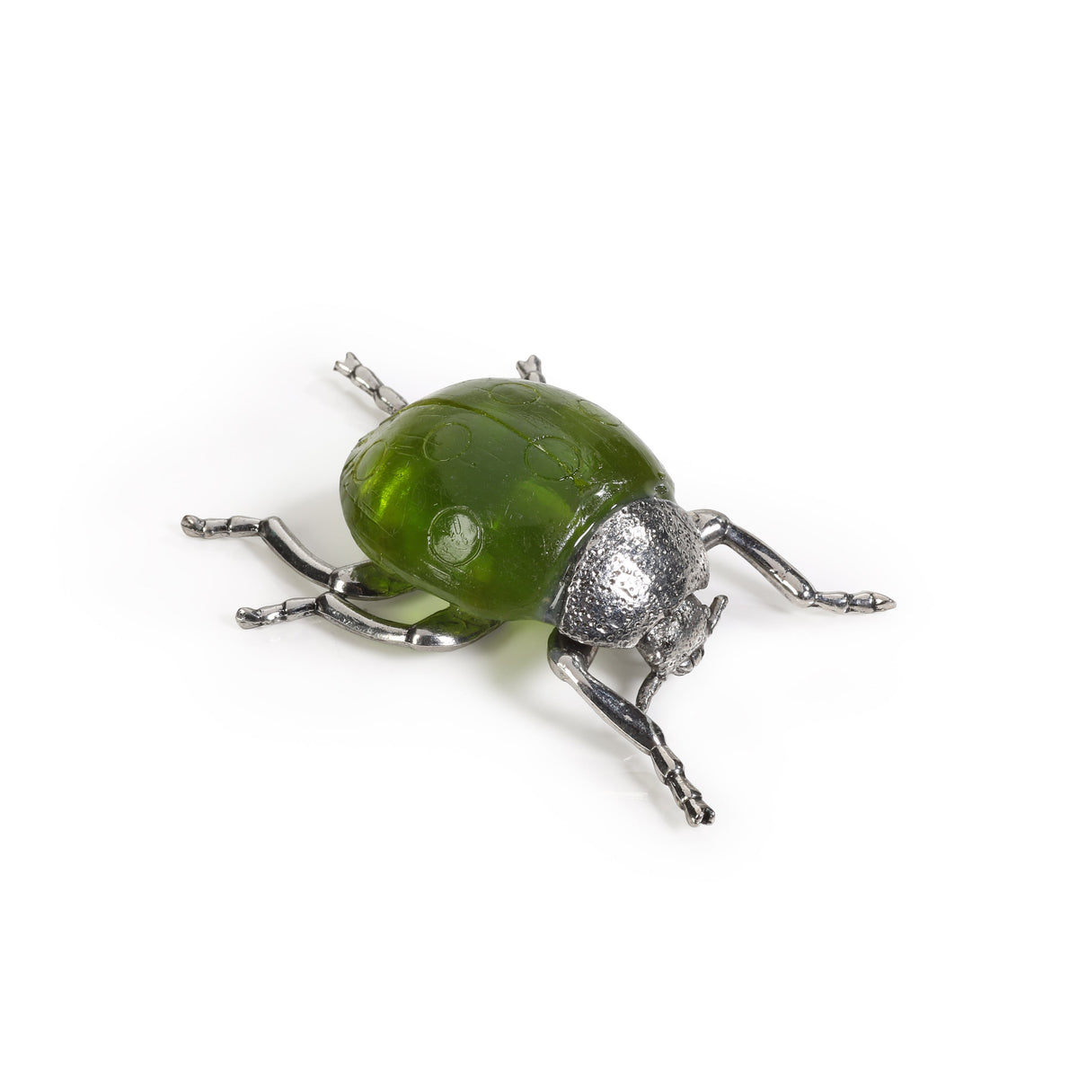 Decorative Green Ladybug Figurines, Set of 2