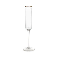 Gold Rim Champagne Flute, Set of 6