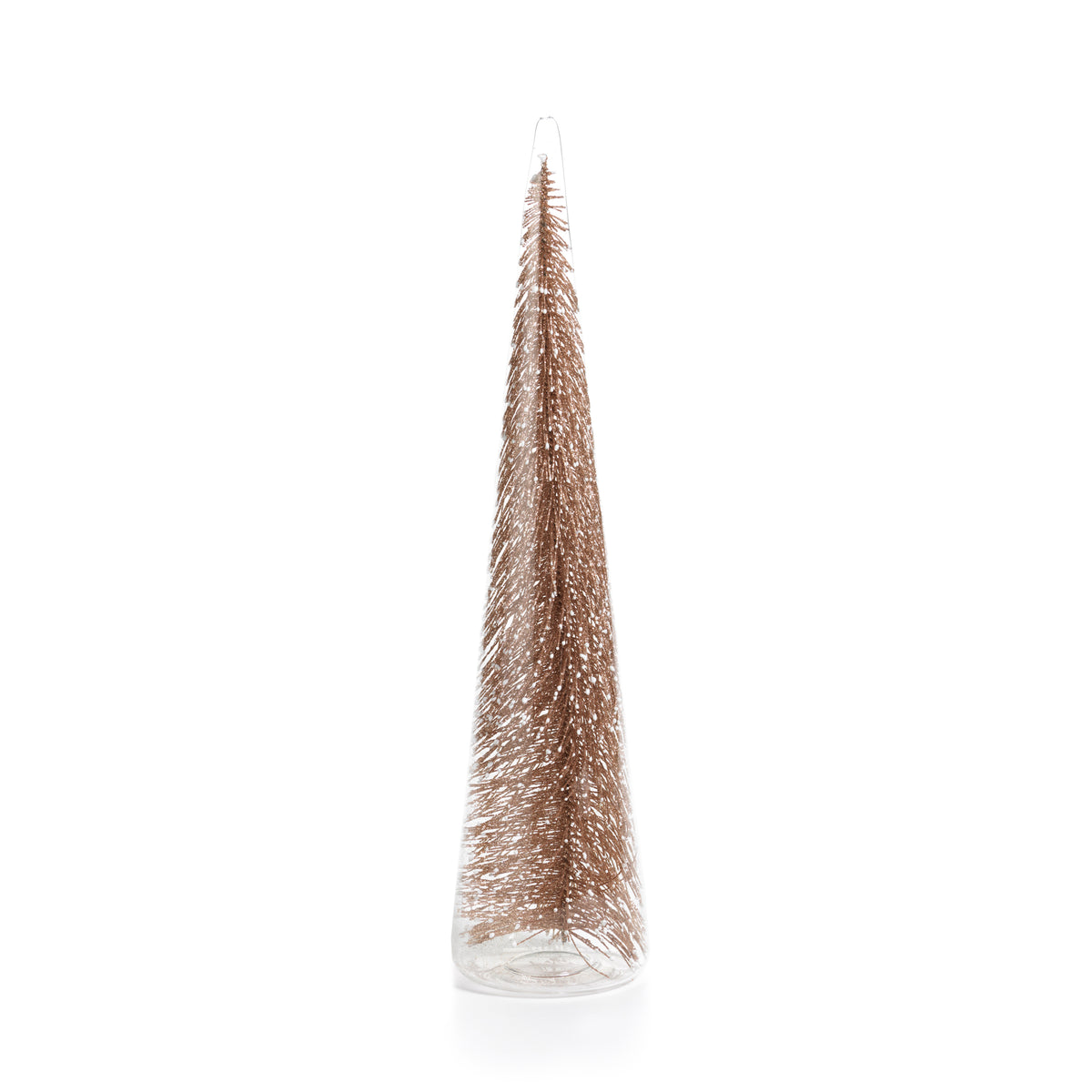 Clear Glass Decorative Tree with Champagne Glitter, X-Large Set of 2 | Bone & Brass