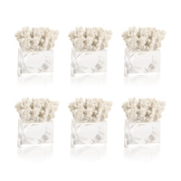 Leah Coral Napkin Rings, Set of 6