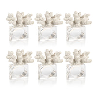 Malia Coral Napkin Rings, Set of 6