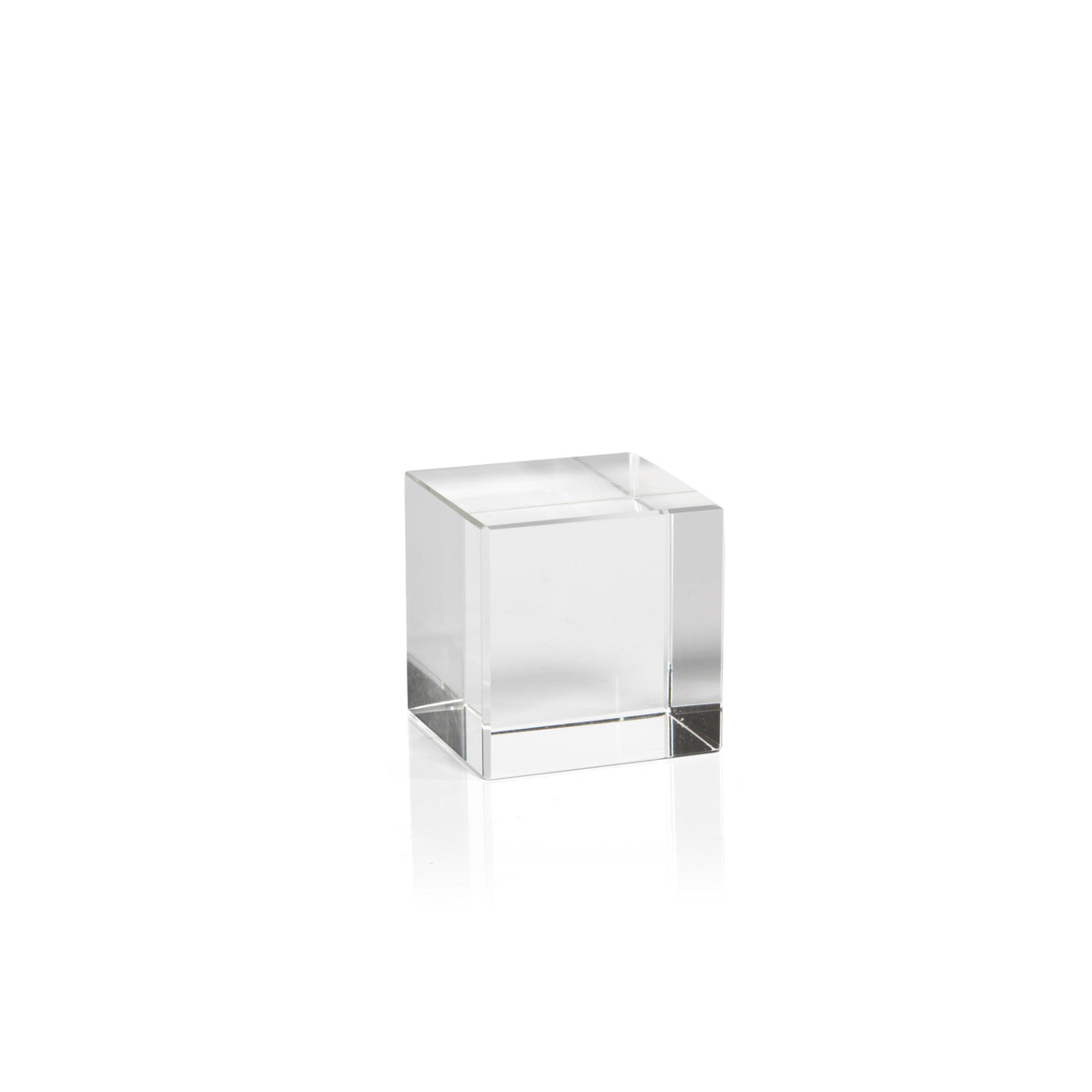 June Crystal Glass Cube Decorative Accessory - Alternate View | Bone & Brass