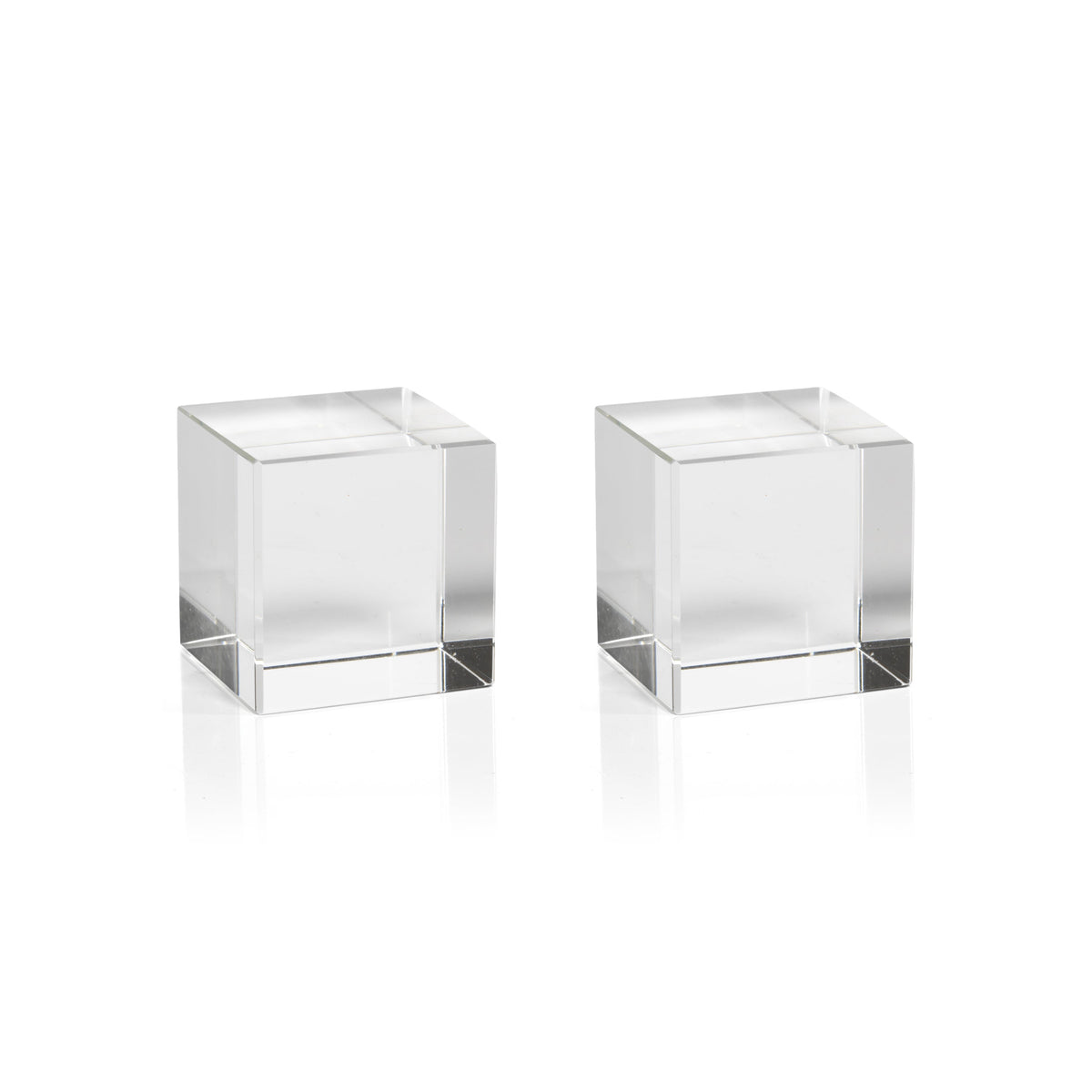 June Crystal Glass Cube Decorative Accessory - Close Up | Bone & Brass