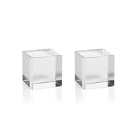 June Crystal Glass Cube Decorative Accessory - Close Up | Bone & Brass
