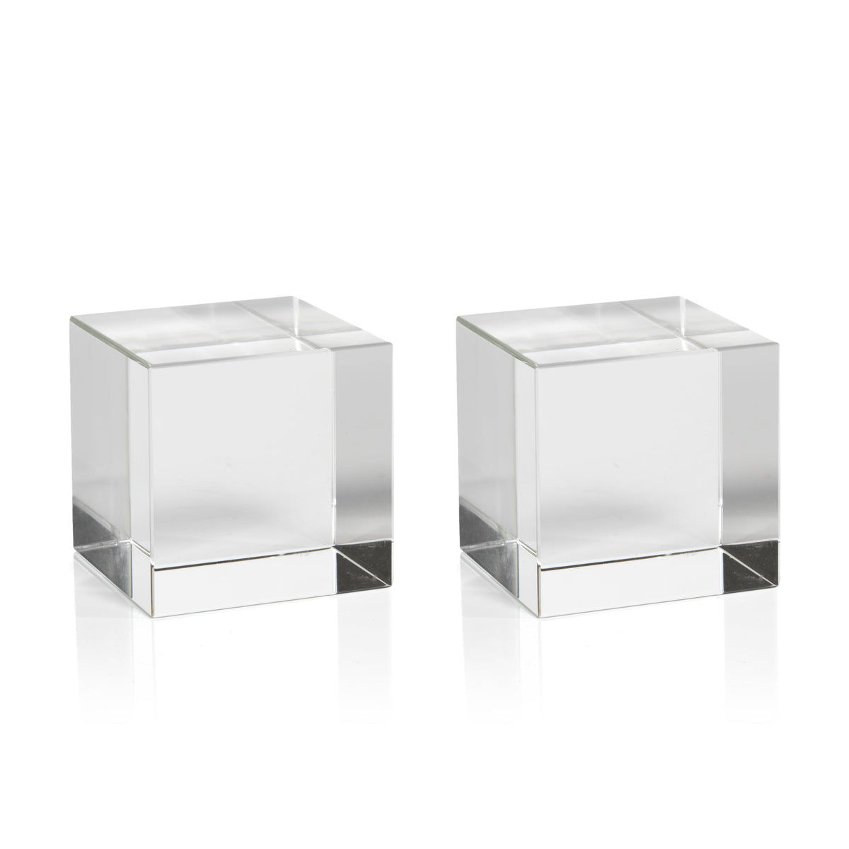 June Crystal Glass Cube Decorative Accessory - Detail View | Bone & Brass