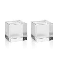 June Crystal Glass Cube Decorative Accessory - Detail View | Bone & Brass