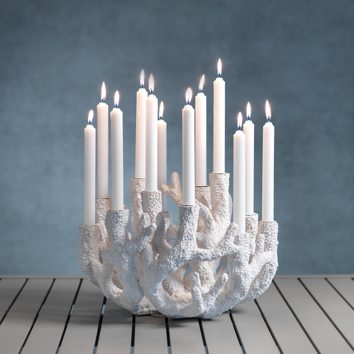 Callie Coral Polyresin Candle Holder