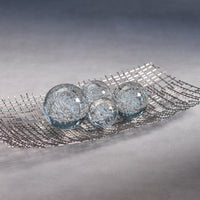 Crystal Decorative Ball with Bubbles, Set of 2
