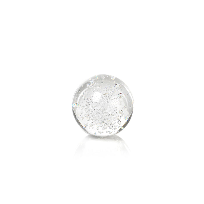 Crystal Decorative Ball with Bubbles, Set of 2