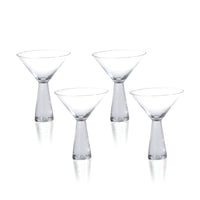 Livine Hammered Stem Martini Glasses, Set of 4