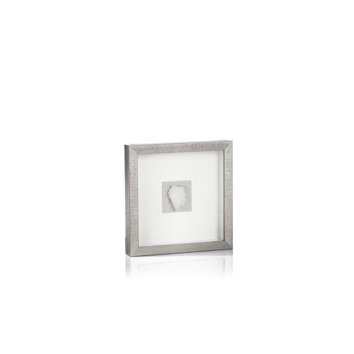 Muzo Silver Framed Crystal Wall Décor | Bone & Brass
