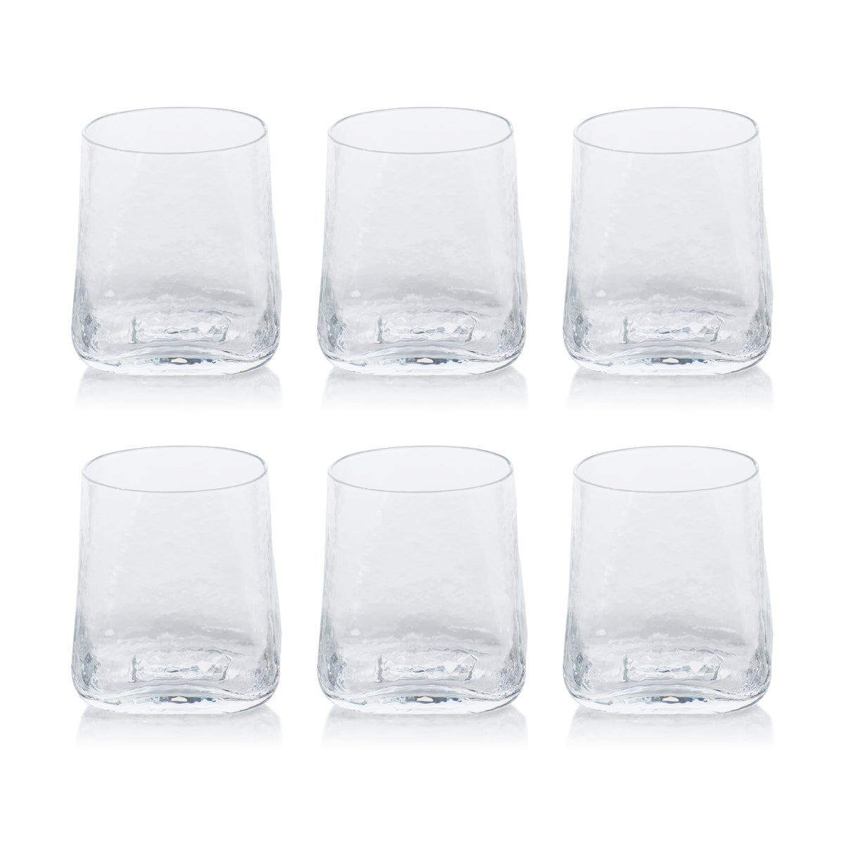 Kaleigh Hammered Rock Glasses, Set of 6