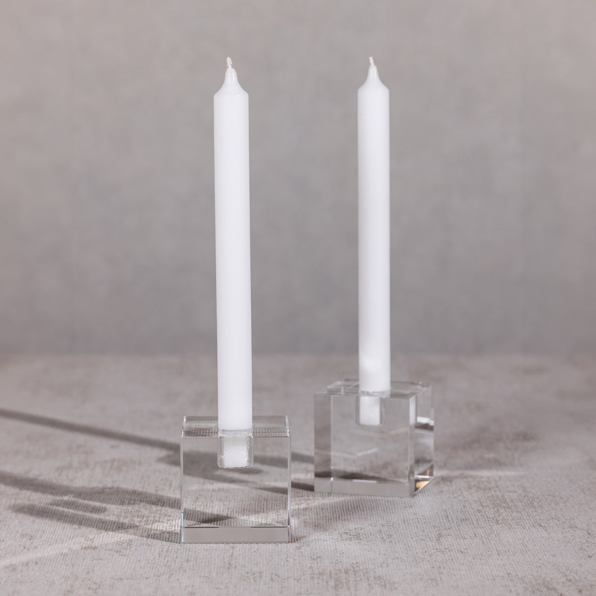 Raina Square Crystal Glass Candle Holder