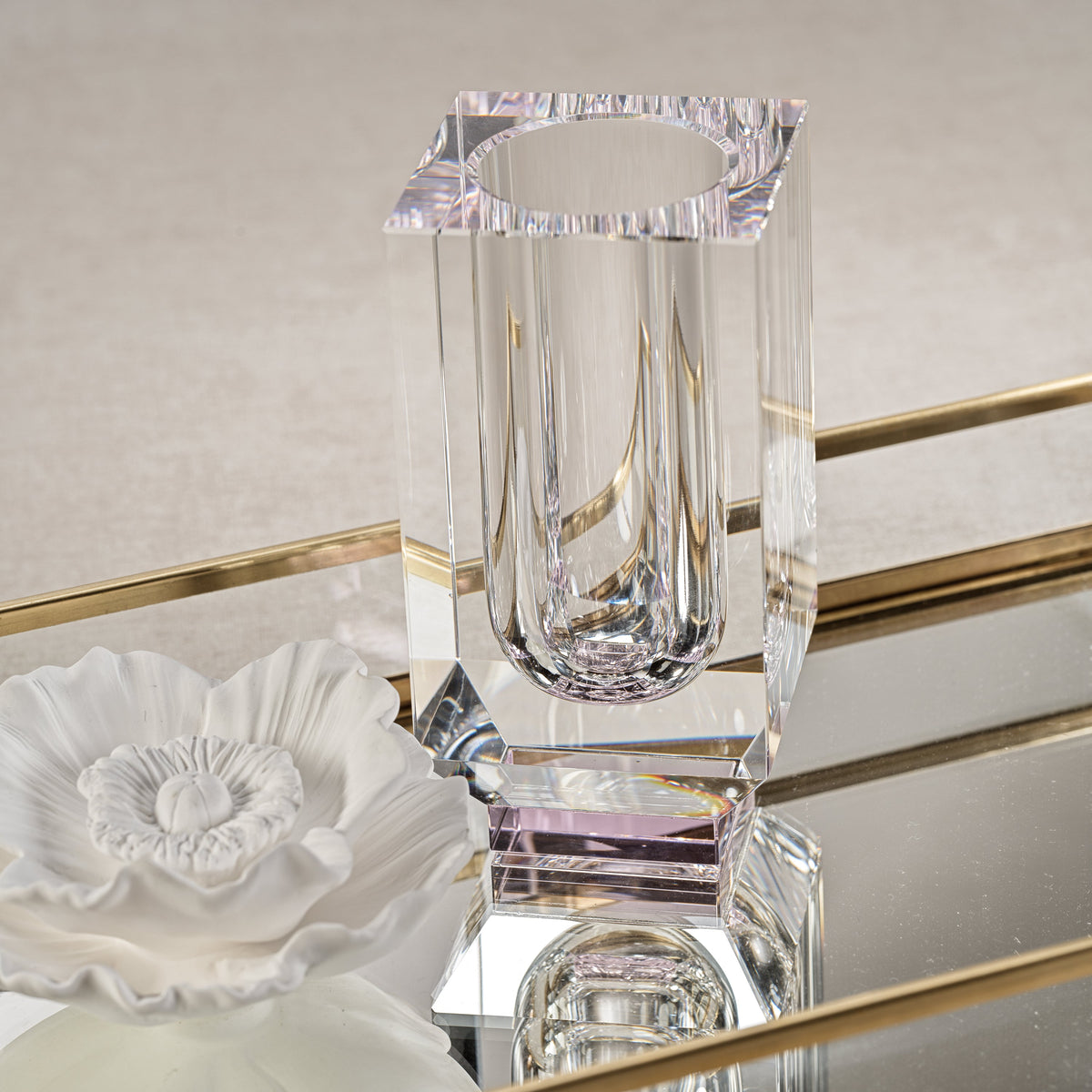 Carrie Crystal Glass  Vase